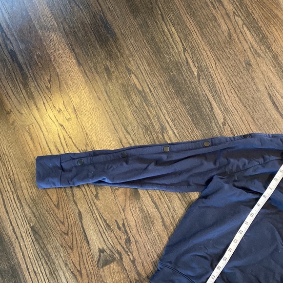 Athleta Blue Pullover Snap Sleeve Soft Small S EUC - Picture 4 of 9